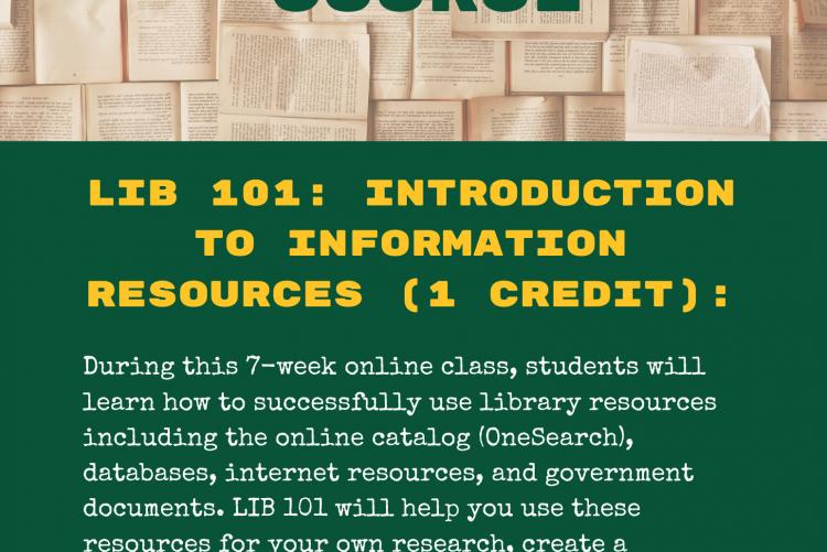 Course Offerings for Fall 2024 Lydia M. Olson Library